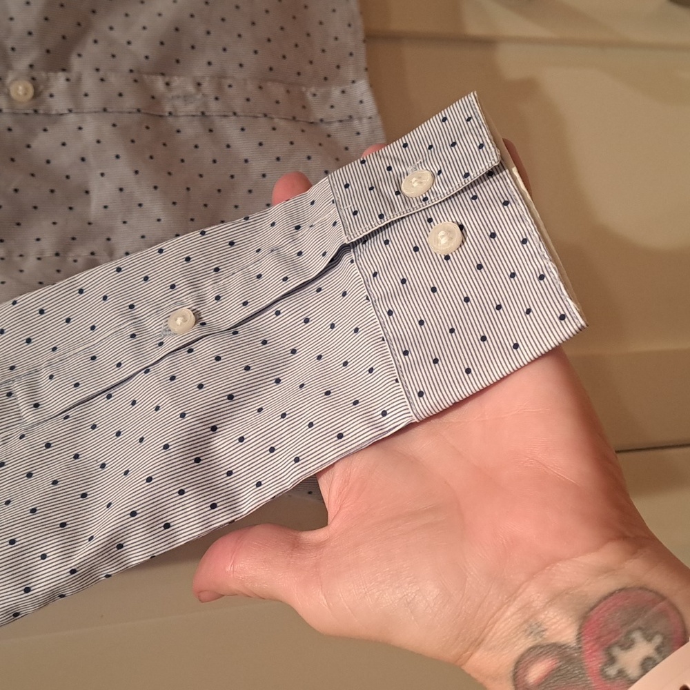 H&M Navy Polka Dot Blouse - Picture 4 of 8